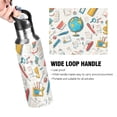 thumbnail image 4 of Yayeee 20oz Insulated Water Bottle Double Wall Stainless Steel with Flip Straw Lid, Colorful School, 4 of 7