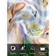 thumbnail image 7 of Easter Bunny Cloth Napkins Set of 4 Reusable Dinner Napkins, Spring Easter Eggs Floral Blue Plaid Cocktail Napkin Washable Table Napkins for Wedding/Holiday Party/Baby Shower 20"x20", 7 of 7
