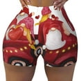 thumbnail image 2 of Goofa Truck With Gnomes Printed Workout Shorts Women Seamless Scrunch Butt Lifting High Waisted Gym Booty Shorts Elastic Workout Shorts-Large, 2 of 8