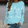 thumbnail image 2 of asdoklhq Christmas Crewneck Sweatshirts Women's Long Sleeve Hoodless Christmas Printed Casual Warm Sweatshirt Multicolor 4X, 2 of 6