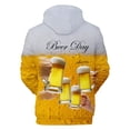 thumbnail image 2 of Man's Fashion 3D Beer Printed Hoodie Novelty Hooded Top Unisex Sweatshirt Autumn Long Sleeved Pullover Casual Outwear Tracksuit, 2 of 3
