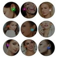 thumbnail image 7 of EIMELI 3 Pairs Changing Color Light Up LED Earrings,Studs Flashing Blinking Earrings Dance Party Acc Dec Christmas Gifts for Men Women Mom Wife Girlfriend Friend Boyfriend(Blue+Purple+Colorful), 7 of 7