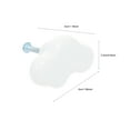 thumbnail image 2 of OULII 2Pack Cloud Shaped Knob For Wardrobe And Drawer Handles In White, 2 of 8