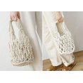 thumbnail image 5 of Kukuzhu New Straw Bag Cotton Thread Woven Bag Portable Net Bag Casual Bucket Handbag Summer Beach Purse for Women/Girls, 5 of 7