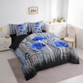 thumbnail image 3 of Castle Fairy Floral Butterflies Rose Bedding Comforter Set,Romantic Queen Bedding Sets, 3 of 8