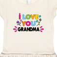 thumbnail image 3 of Inktastic I Love You Grandma with Flowers Gift Toddler Girl Dress, 3 of 4