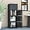 Black, variant on 2 Door Metal Storage Cabinet,Standing Organzier for Bed Room,Living Room,Home,Hotel,Office,Garage,Kitchen (4 Door, Red)