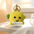 thumbnail image 4 of Lindo llavero tejido a mano apoyo emocional divertido pepino encurtido animar regalos, 4 of 7