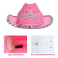 thumbnail image 4 of GIFTEXPRESS CHILD LED Blinking Pink Tiara Cowboy hat CHILD SIZE, 4 of 6
