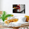 thumbnail image 7 of Shadudu Fashion Canvas Prints Woman Smoking Wall Art with Burning Money Dollars Black and White Paintings Abstract for Bar Art Toilet Bathroom Walls Decor Ready to Hang 36x24in, 7 of 7