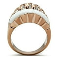 thumbnail image 3 of IP Rose Gold(Ion Plating) Brass Ring with Semi-Precious Agate in White for Women Style GL223, 3 of 4