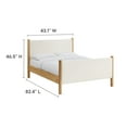 thumbnail image 3 of Platform Bed Frame, Full, Off-White, Fabric, Hotel Bedroom, Modern Contemporary, HB38187, 3 of 9