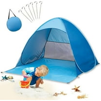 Beach Tent, Pop Up Beach Shade,UPF 50 Anti UV Automatic Sun Shelter Umbrella,Instant Automatic Portable Sport Umbrella Baby Canopy Cabana,Child Baby Beach Tent, for 2 Person with Carry Bag,(Blue)