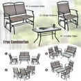 thumbnail image 4 of Gymax 4PCS Outdoor Glider Chair & Table Set Patio Conversation Furniture Set, 4 of 10
