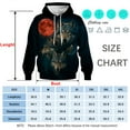 thumbnail image 5 of Rebaike Wolf Hoodie for Men Dark Forest Animal Graphic Sweatshirts, 5 of 8