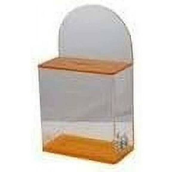 Acrylic Donation Suggestion collection Box Pre Drilled Holes For Wall mounted Or Retail Countertop Tip Box with round back wall display area 10 x 6 inches, Lock With set of keys Translucent Orange