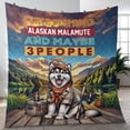 thumbnail image 4 of I Like Fishing, and My Alaskan Malamute, and Maybe 3 People. Happy Father's Day Quilt Blanket Alaska Mal Dog Lovers Gifts Cozy Comforter Throw Blanket - 00004, 4 of 5