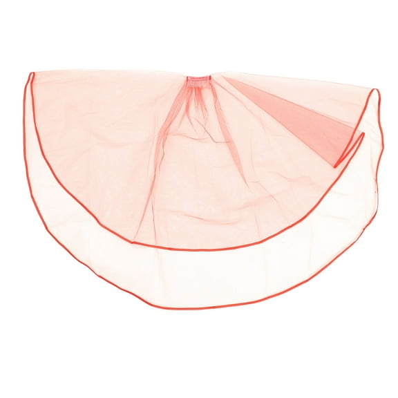 Homoyoyo Red Bridal Veil Double Layer Short Tulle Wedding Accessory for Bride, Perfect Party Decoration, 1 Piece