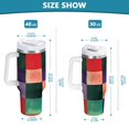 thumbnail image 6 of Yayeee 40oz Stainless Steel Tumbler with Straw and Handle Double-Wall Insulated Travel Water Bottle, Red and Purple Plaid Pattern, 6 of 8
