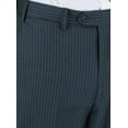 thumbnail image 6 of LN LUCIANO NATAZZI Italian Men's Suit 180'S Cashmere Wool Ticket Pocket Stripe Charcoal Stripe, 6 of 7