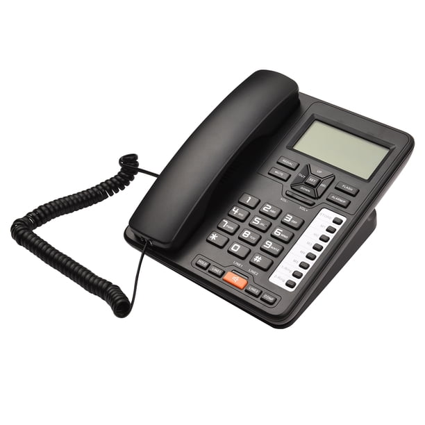 OR6400 Teléfono con cable de 2 líneas con sistema contestador Identificador de llamadas / Llamada en Abanopi Negro