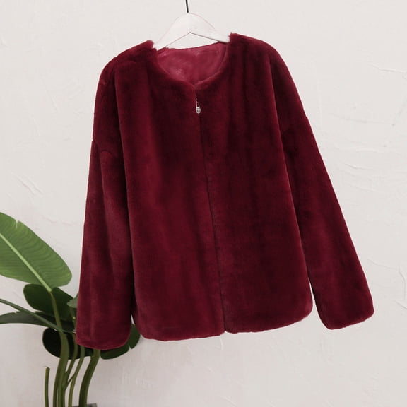 Women Winter Warm Thick Coat Solid Overcoat Outercoat Jacket Cardigan Coat Zip up Jackets Sweaters Women Women Jacket Full Zip Hood Boil Wool Jacket Women Womens Top Zipper Thin Jacket Warm