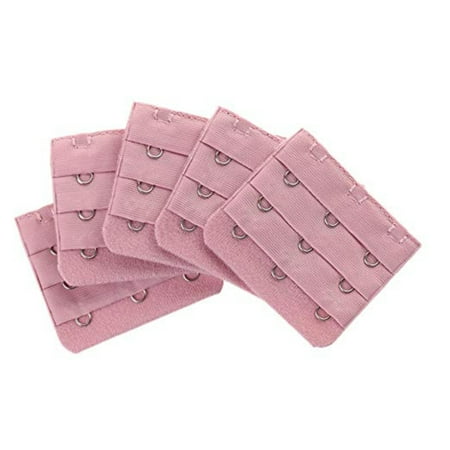 

3pcs Women Intimates Lengthened Bra Hook Extenders Bra Strap Extension 3 Hooks light shrimp color