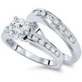 thumbnail image 2 of Pompeii Certified 3Ct TW Diamond Engagement Wedding Ring Set 14k White Gold Lab Grown, 2 of 5