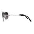 thumbnail image 3 of Mens Classic Narrow Rectangle Airforce Officer Style Bifocal Lens Sunglasses Silver Smoke +1.0, 3 of 4