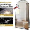 thumbnail image 6 of Easy4Home 64"x21" Arched Full Length Mirror Freestading Full Body Floor Mirror, Black, 6 of 6