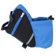 thumbnail image 3 of Bolsa triangular de nailon para bicicleta de montaña, bolsa para el marco del sillín, para botellas de agua, artículos pequeños, color azul, 3 of 15