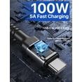 thumbnail image 3 of Extra Long USB C to USB C Cable 10FT, 100W USB C Cable Fast Charging, Upgraded Extra Durable Braided USB C Cord for iPhone 17 16 15 Pro Max, MacBook Pro, Samsung Galaxy S10 S9 Plus, LG and More-1Pack, 3 of 8