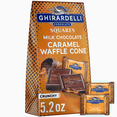 thumbnail image 2 of Ghirardelli Milk Chocolate Caramel Waffle Cone Squares Bag 5.2 oz - 5 Pack, 2 of 5