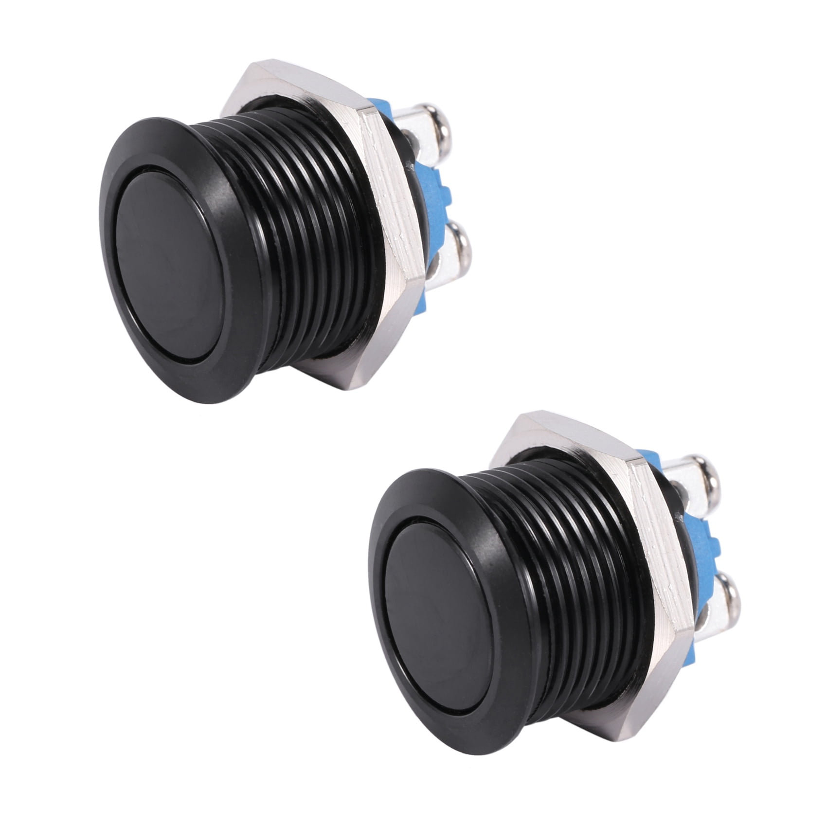2X Horn Switch Horn Button Push Button Switch For Car 16mm 12V