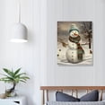 thumbnail image 3 of Nawypu  Snowman Christmas Time Canvas Wall Art Posters Gifts Bedroom Painting Home Decor Hanging Pictures, 3 of 4