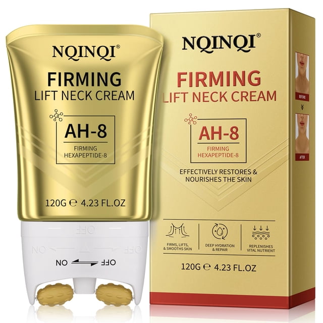 Crema reafirmante para cuello NQINQI AH-8 con rodillo de 125 ml para cuello y pecho