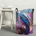 thumbnail image 7 of KLL Beautiful Flower Blue Bird Waterproof Foldable Laundry Hamper Bucket with Handles for Storage Bin,Kids Room,Home Organizer (Small ), 7 of 7