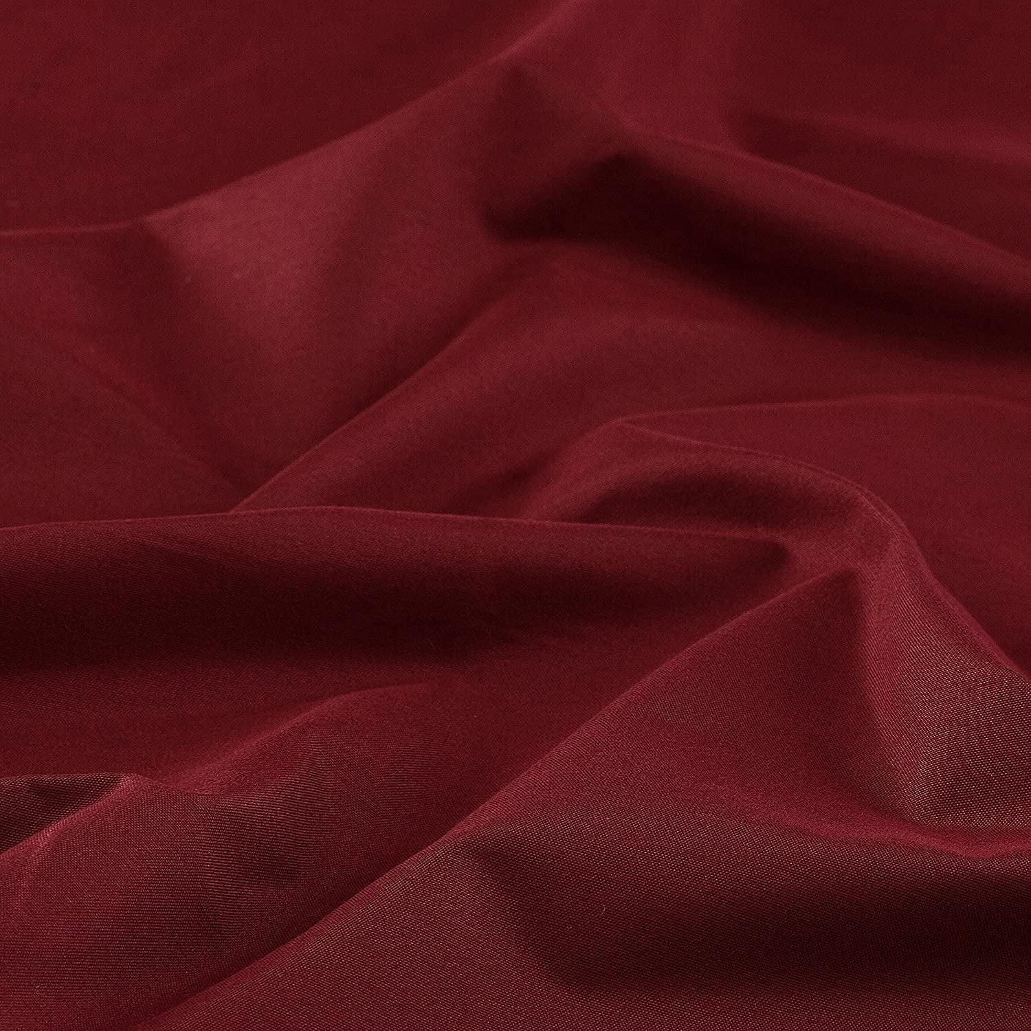 Set of 2 100% Blackout Insulated Rod Pocket Kitchen Curtain Tiers for Small Windows 27" W x 36" L, Burgundy