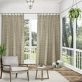 thumbnail image 3 of Exclusive Home Curtains Miami Semi-Sheer Indoor/Outdoor Tab Top Curtain Panel Pair, 54x84, Taupe, 3 of 7