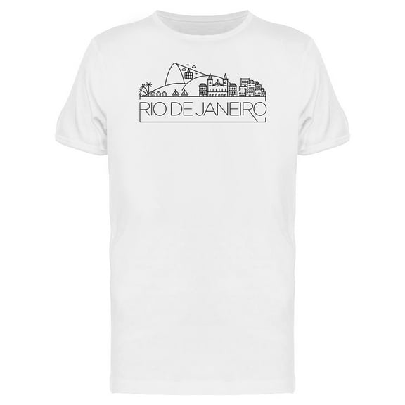 Rio De Janeiro City Landmarks T-Shirt Men -Image by Shutterstock, Male XX-Large