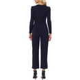 thumbnail image 3 of INSPIRE CHIC Women's V Neck Jumpsuit Long Sleeve Wide Leg Long Pants Elegant Knit Jumpsuits, 3 of 6