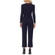 thumbnail image 3 of INSPIRAR CHIC Mono de Mujer con Cuello en V de Manga Larga, Pierna Ancha, Pantalones Largos, Mono de Punto Elegante, 3 of 6