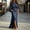 Blue, variant on Womens Satin Formal Maxi Dress Batwing Sleeve Ruched Waist Side Slit Evening Gown with Pockets, Elegant Wedding Guest Dress for Party Banquet Prom Wine XL