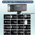 thumbnail image 6 of Godox AD200Pro 200Ws Pocket Flash Bare Bulb Speedlite Fresnel Flash Head 2.4G TTL Monolight 500 Flashes 0.01-1.8s Recycle 2900mAh Battery Studio Strobe Light, 6 of 9