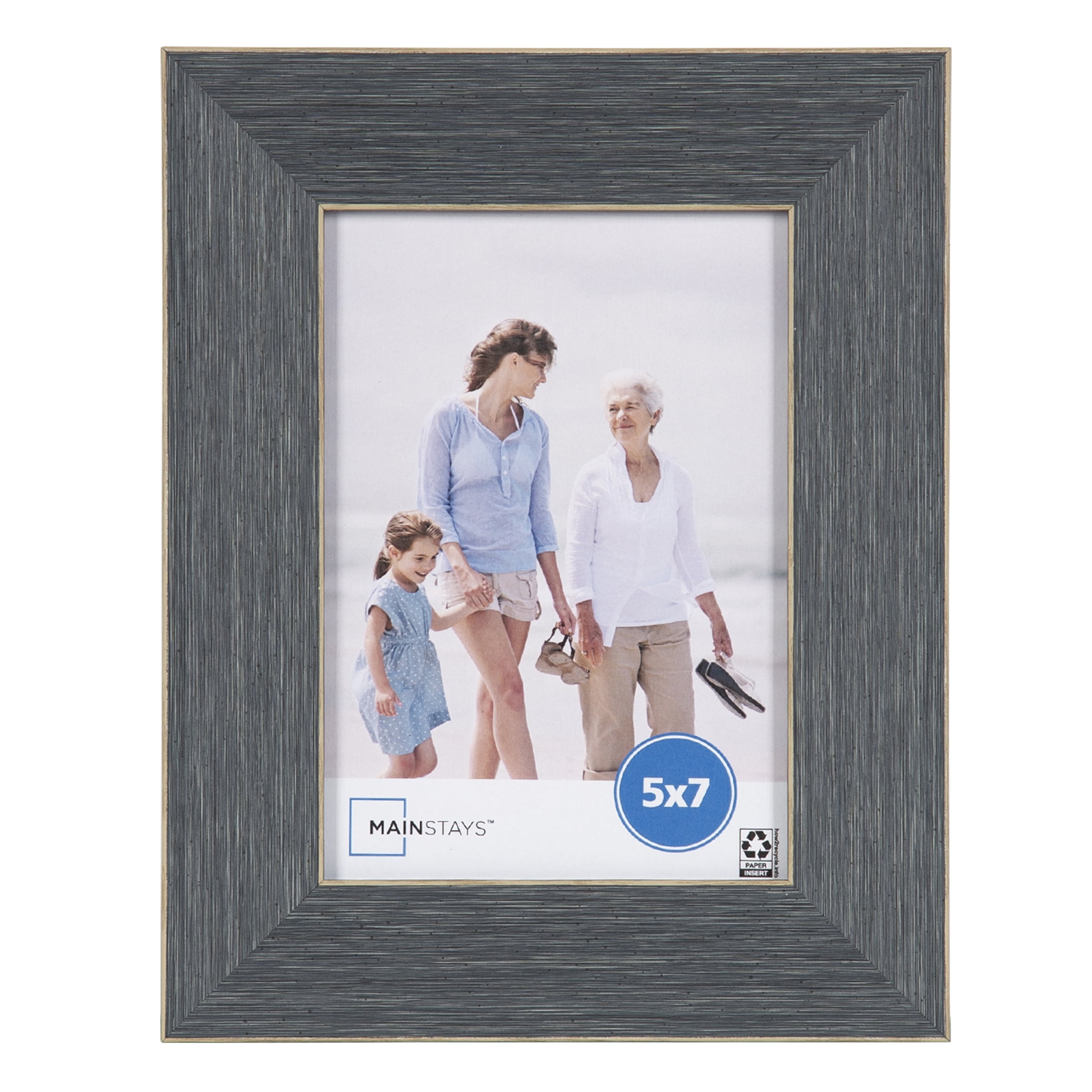 (2 pack) Mainstays – 5x7 Picture Frame – Chambray Blue Tabletop Photo Frame