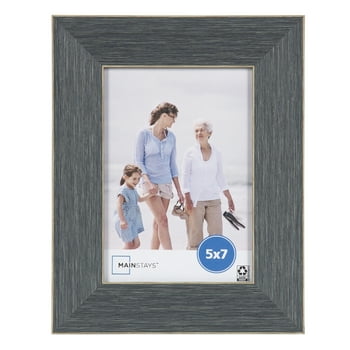 Mainstays 5x7 Chambray Blue Decorative op Picture Frame
