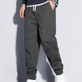 thumbnail image 2 of FRSASU Loose Cargo Pants for Men Stretch Cotton Versatile Elastic Waist Athletic Hiking Golf Pants with Pockets Dark Gray, 2 of 5