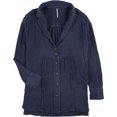 thumbnail image 1 of Free People Womens All About the Feels Button Up Shirt, Blue, Large, 1 of 1