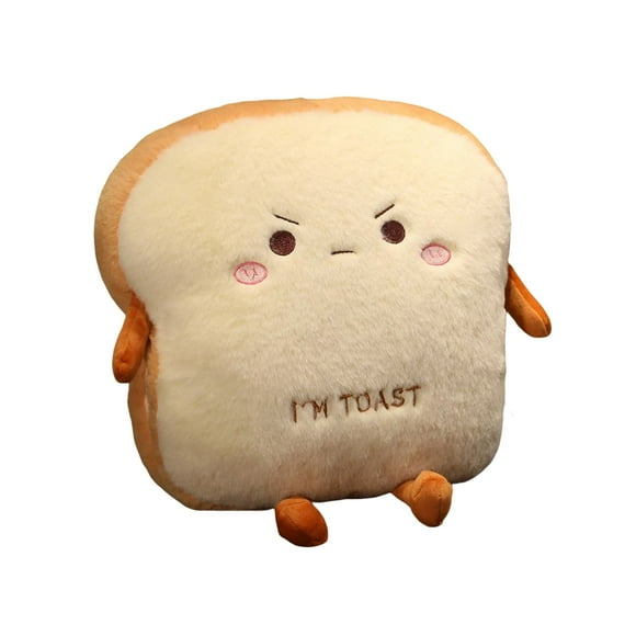 Injueey Almohada de felpa para pan tostado, simulación de calentador de manos Kawaii suave, decoración para siesta, cojín para sofá, decoración para Suministros térmicos Explotado Injueey HA071563-02