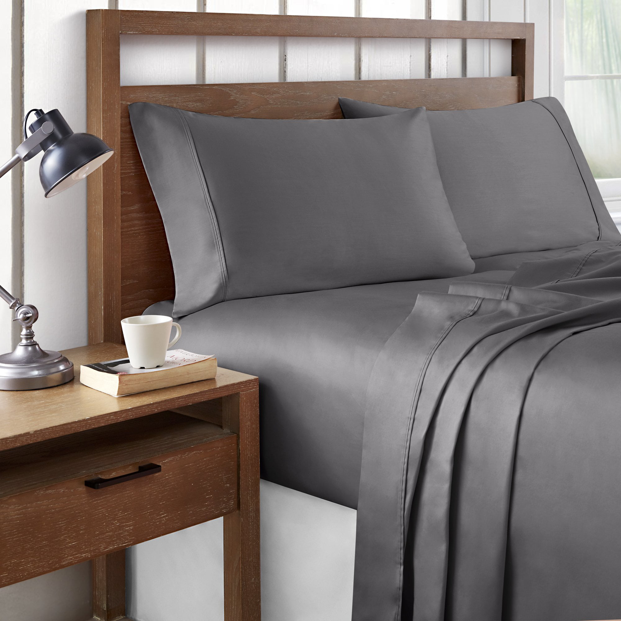Brielle Home 300 Thread Count 100% Viscose from Bamboo Sateen Sheet Set  & Pillo